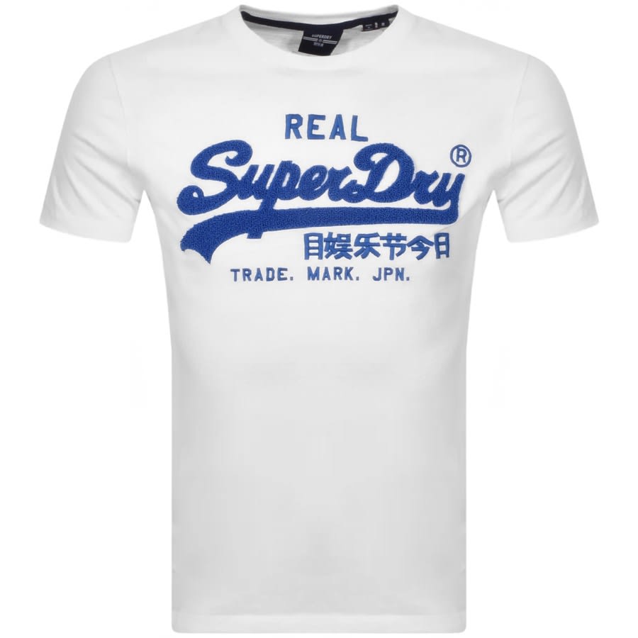 Alternative Image for ProductSuperdry Vintage Logo Chenille T Shirt White1